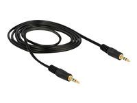 Audio kábel - mini-phone stereo 3,5 mm s pínmi (male) do mini-phone stereo 3,5 mm s pínmi (male) - 1 m - čierna