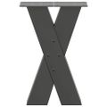 vidaXL Nohy konferenčného stolíka v tvare X, 2 ks, antracitové, 28 x (42-43) cm, oceľ