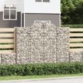 vidaXL Oblúkové gabiónové koše 13 ks 200x50x160/180 pozinkované železo