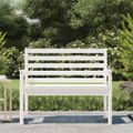 vidaXL Záhradná lavica biela 109x48x91,5 cm masívna borovica