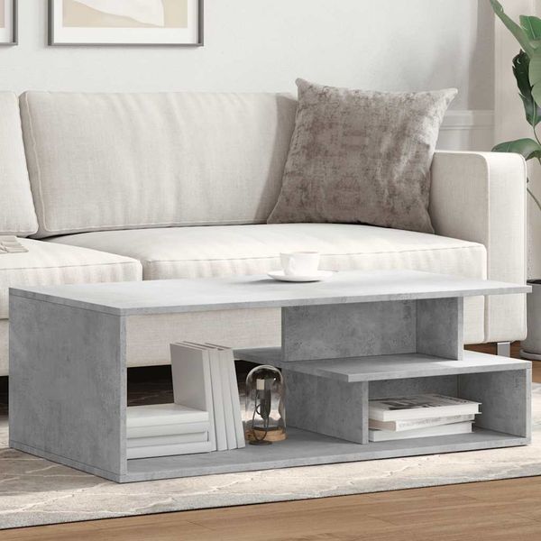 vidaXL Konferenčný stolík betónový sivý 102x55x35 cm kompozitné drevo
