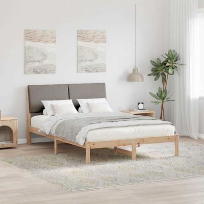 vidaXL Rám postele Hnedá a taupe 160 x 200 cm Borovicový masív