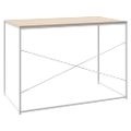 vidaXL Počítačový stôl, biela+dub 110x60x70 cm, kompozitné drevo
