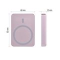 Powerbanka EMOS WI 522 /B0555S/, 5 000 mAh, 20 W+Wireless, lososová