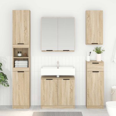 vidaXL Kúpeľňová skriňa s úložiskom Sonoma dub 64,5 x 33,5 x 59 cm