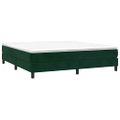 vidaXL Posteľný rám s boxspringom tmavozelený 180x200 cm zamat