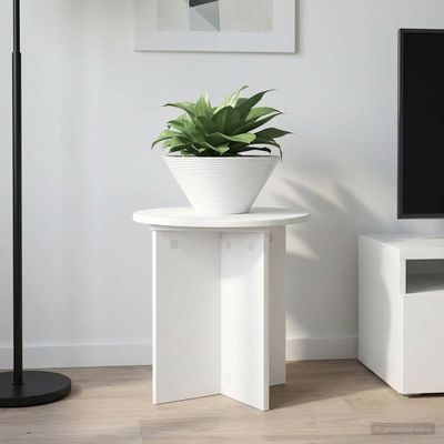 vidaXL Stojan na rastliny 2 pcs Biela Ø40 x 40 cm Kompozitné drevo
