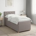 vidaXL Posteľ boxspring s matracom Sivohnedá 100 x 200 cm Látka