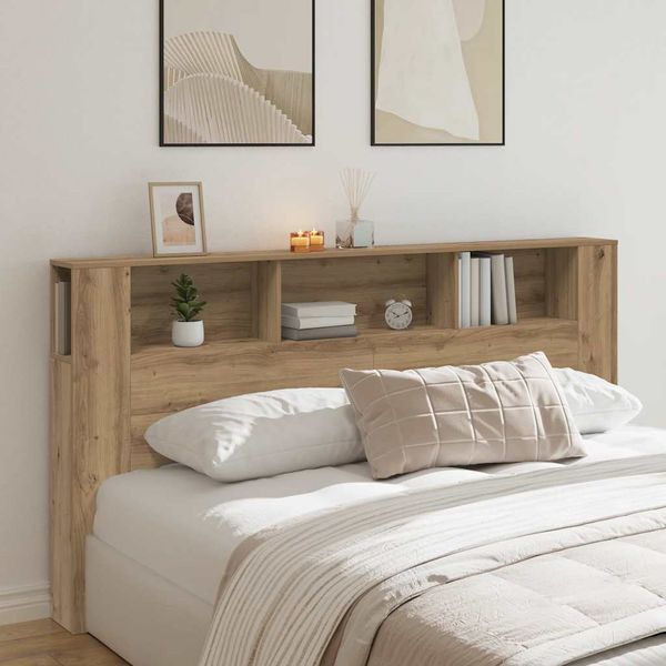 vidaXL Skrinka na čelo postele dub artisian 200x18,5x102,5cm kom.drevo