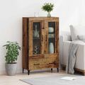 vidaXL Highboard so zásuvkou Staré drevo 70 x 31 x 115 cm