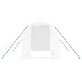 vidaXL Fóliovník s oceľovým rámom biely 4 m² 2x2x2 m