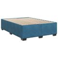vidaXL Posteľ boxspring s matracom Tmavomodrá 140 x 200 cm Zamat