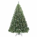 vidaXL Umelý vianočný stromček s 300 LED-i Zelená 180 cm PE a PVC