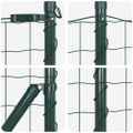 vidaXL Euro plot s betónovým podstavcom 10 x 0,8 m PVC potiahnutá oceľ
