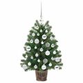 vidaXL Umelý vianočný stromček s 150 LED-i Zelená 75 cm PE a PVC