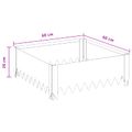 vidaXL Obrubník trávnika 4 ks 60 x 60 x 20 cm Oceľ Strieborná