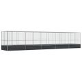 vidaXL Voliéra s nadstavcom strieborná 1039x207x212 cm oceľ
