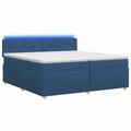 vidaXL Posteľ boxspring s matracom Modrá 200 x 200 cm Látka