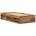 vidaXL Posteľný rám bez matraca staré drevo 75x190 cm kompozitné drevo