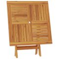 vidaXL Skladací záhradný stôl 85x85x76 cm, tíkový masív
