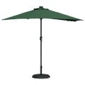 vidaXL Záhradný slnečník Zelená 294 x 150 x 223 cm Polyester a oceľ