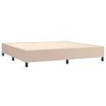 vidaXL Boxspring posteľ s matracom kapučínová 200x200 cm umelá koža