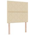 vidaXL Posteľ boxspring s matracom Krémová 120 x 190 cm Látka