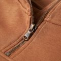 vidaXL Detská mikina kapucňa polovičný zips antracitová a koňaková 104