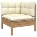 vidaXL 9-dielna záhradná súprava s vankúšmi medovo-hnedá borovica