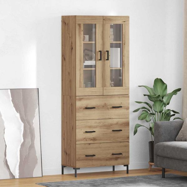 vidaXL Highboard 2 pcs Remeselný dub 69,5 x 34 x 180 cm