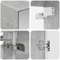 vidaXL Set kabinetov do kúpeľne 4 pcs Betónovo sivá 100 x 14,5 x 70 cm