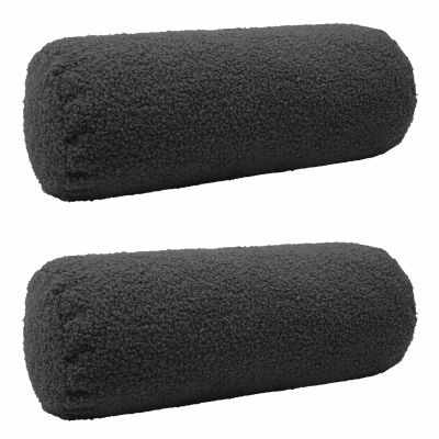 vidaXL Poťah na podložku 2 pcs HEERLEN Tmavosivá Ø 15 x 40 cm Bouclé