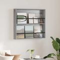 vidaXL Regál na časopisy Sivý Sonoma 80 x 12 x 70 cm Kompozitné drevo
