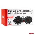 DVOJITÝ AUTOVENTILÁTOR NA OPIERKU HLAVY AMiO-03009