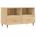vidaXL TV skrinka dub sonoma 80x36x50 cm spracované drevo