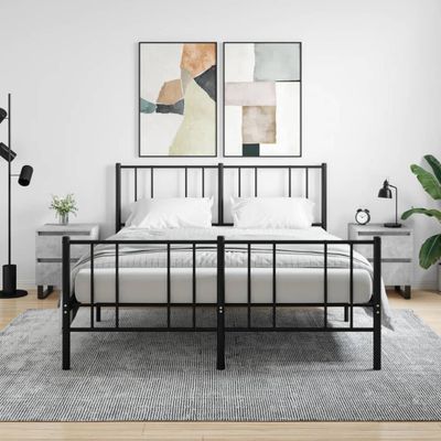 vidaXL Nočné stolíky 2 ks betónové sivé 40x35x50 cm kompozitné drevo