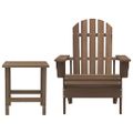vidaXL Záhradná stolička Adirondack so stolíkom jedľový masív hnedá