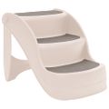 vidaXL Skladacie 3-stupňové schody pre psa krémové 50x38x38 cm plast