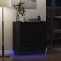 vidaXL Nočný stolík Čierny dub 71 x 34,5 x 75 cm Kompozitné drevo
