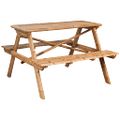 vidaXL Piknikový stôl 120x120x78 cm, bambus