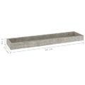 vidaXL Terasové nástenné police 4 ks betónovosivé 60x15x4 cm MDF