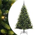 vidaXL Umelý skladací vianočný stromček 300 LED diód Zelená 180 cm