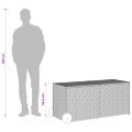 vidaXL Záhradný úložný box s kolieskami čierny 283 l polyratan