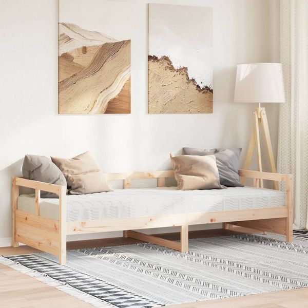 vidaXL Denná posteľ s matracom 80x200 cm, borovicový masív