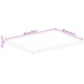 vidaXL Stolová doska 90x80x2,5 cm obdĺžnik masívny mangovník