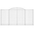 vidaXL Oblúkové gabionové koše 13 ks 300x50x140/160 cm pozink. železo