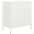 vidaXL Komoda biela 68x39x73,5 cm oceľ valcovaná za studena