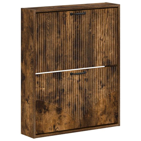 vidaXL Nástenný botník HOORN 71 x 17 x 86 cm Kompozitné drevo