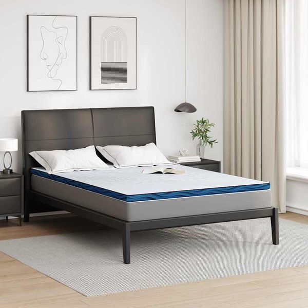 vidaXL Matracová podložka Biela 140 x 190 cm žakárová tkanina