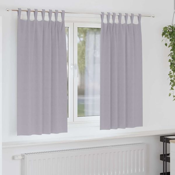 vidaXL Záclony na zatemnenie s krúžkami 2 pcs Metalická šedá